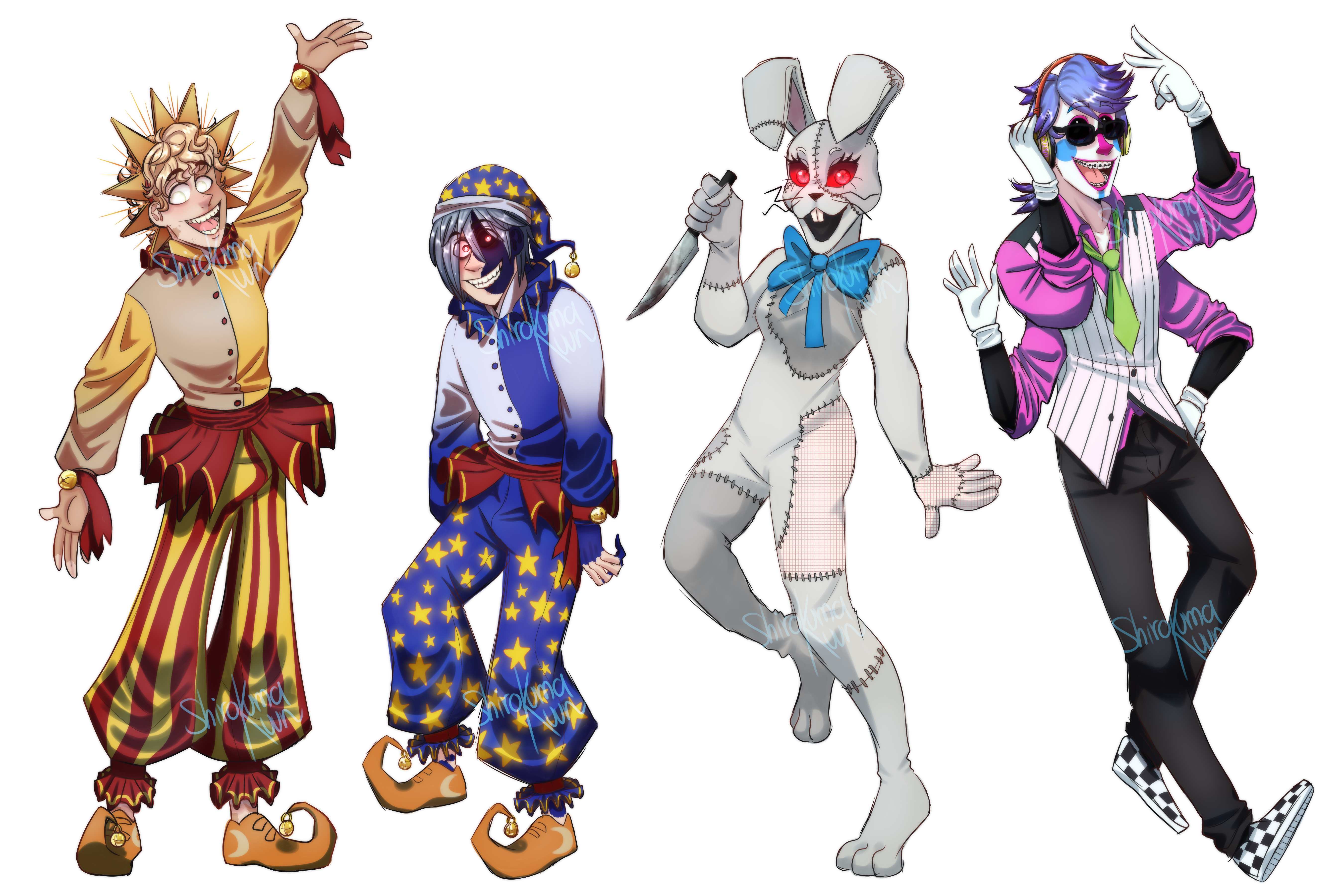 Human!FNAF  Security Breach Characters as humans2 by ShirokumaKuun on  DeviantArt