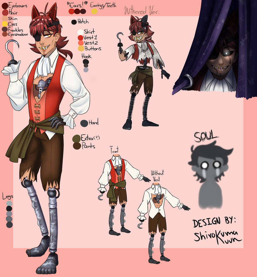 Foxy Humanized Human!FNAF | Foxy Design by ShirokumaKuun on DeviantArt
