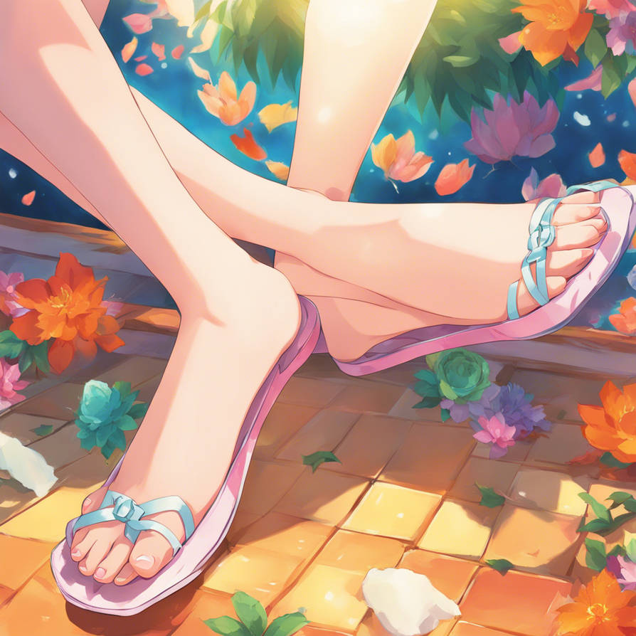 Teenage girl feet