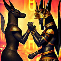 Anubis fight Ra