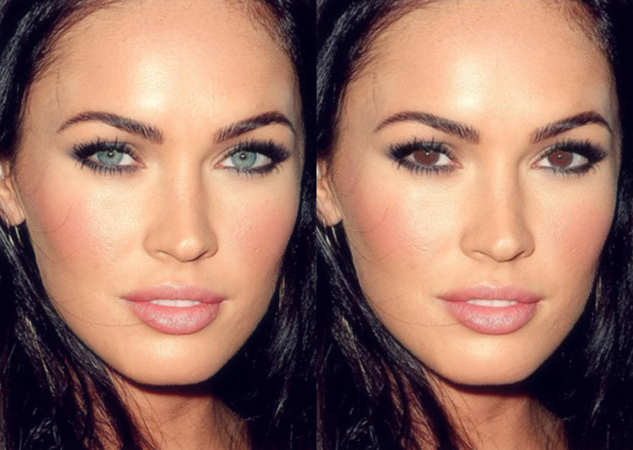 Megan Fox with brown eyes by Esquire2 on DeviantArt