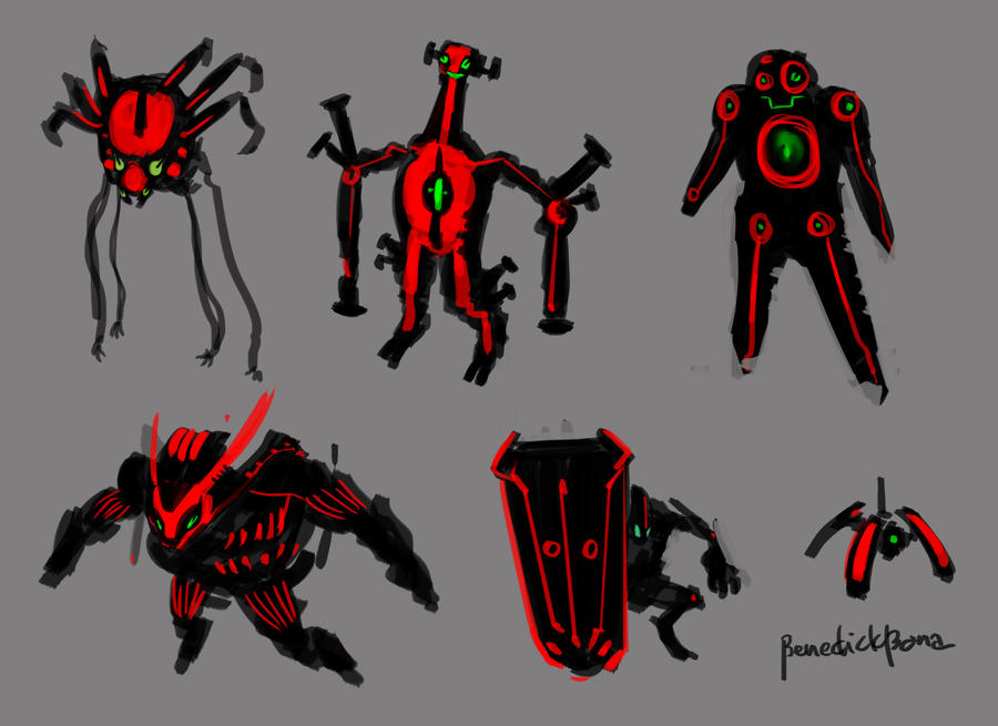 Alien Mongers Concept design SET B