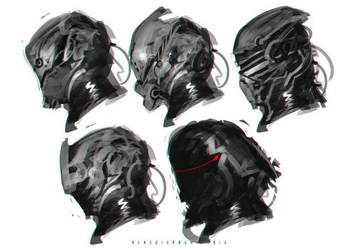 Star Wars Kylo Ren Mask Helmet redesign fanart
