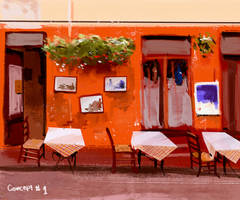 Street Cafe in Italy