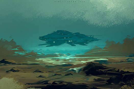 Underwater alien ship