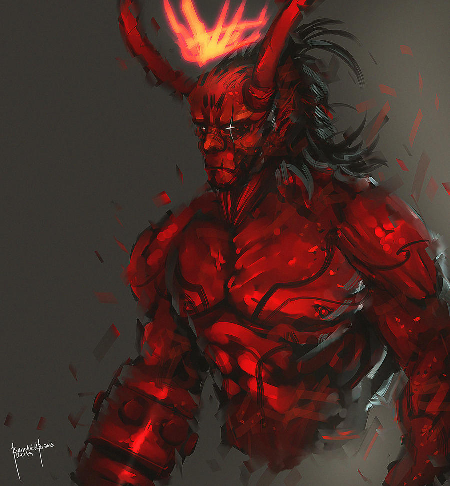 Download Speedpainting Hellboy Fanart By Benedickbana On Deviantart