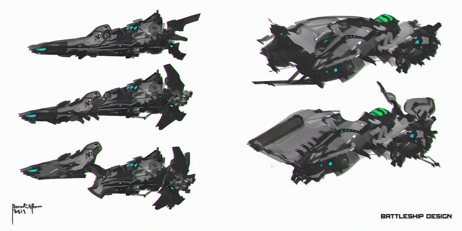 Space Ship Concept Design : Battleship by canturk on DeviantArt