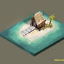 Isometric Drawing BG Island Hut