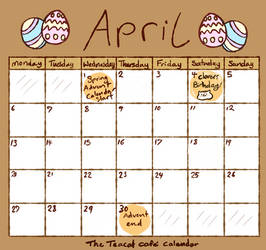 Cafe Calendar - April 2020