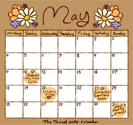 Cafe Calendar - May 2020