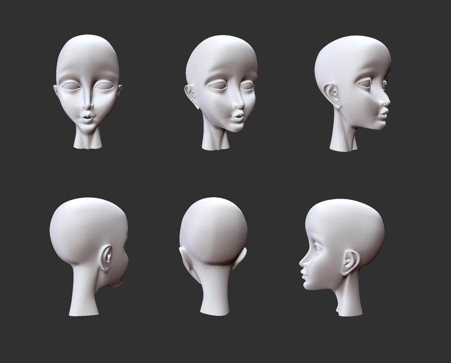 Simple Head Base Head base model by bongistka on DeviantArt