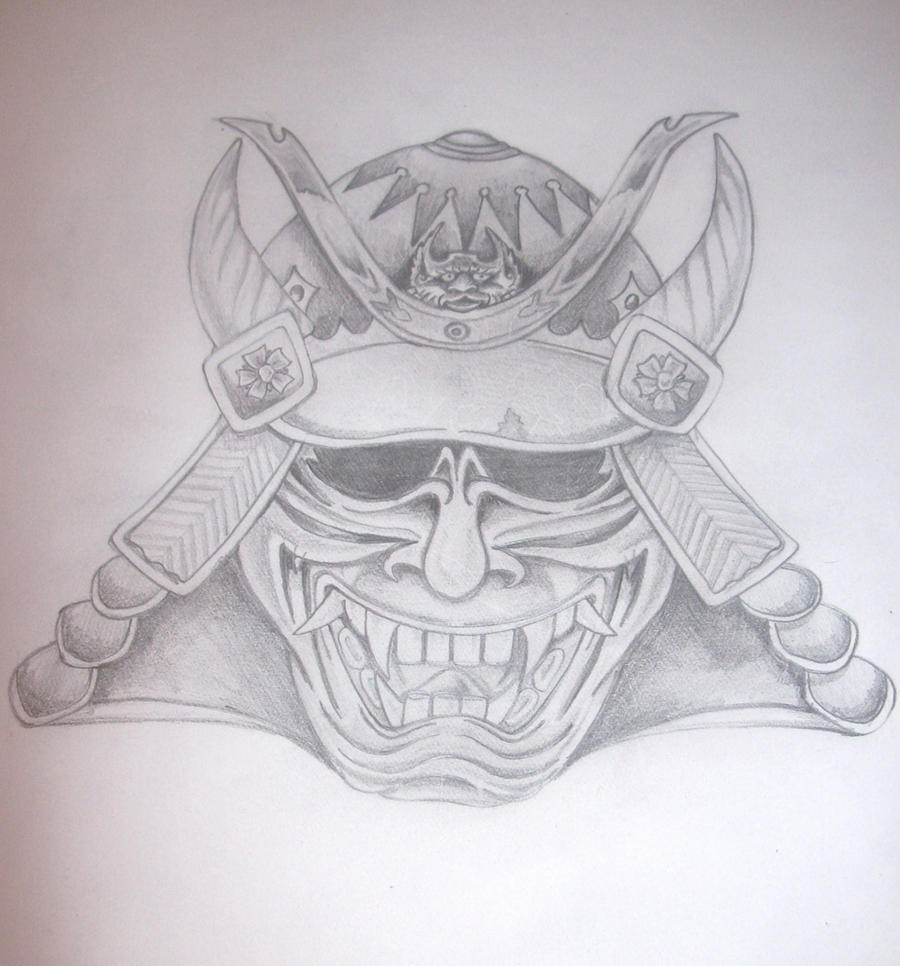 hanya samurai mask - tattoo by drewcarcrazy on DeviantArt