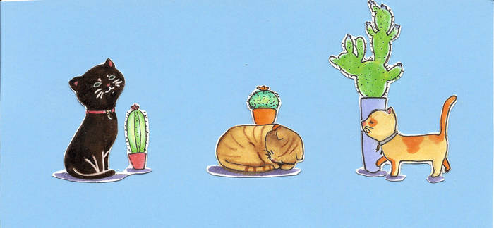 Cats with cacti