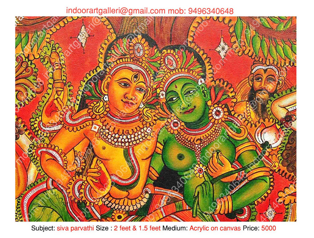 Siva Parvathi Mural 2 by indoorartgalleri on DeviantArt