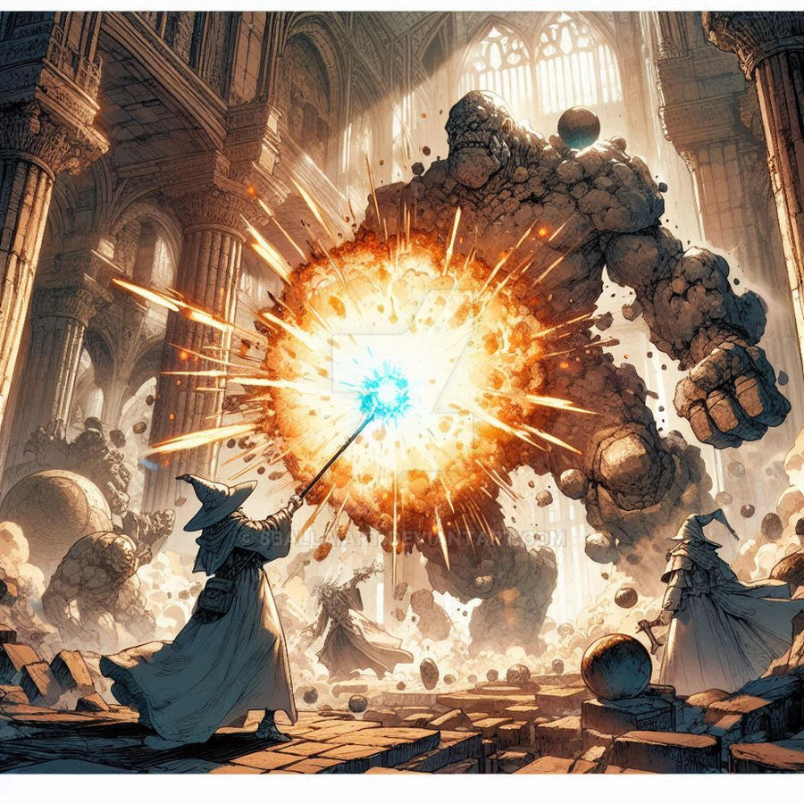 Wizard Exsploding Magic: Explosion by 8ballAIart on DeviantArt