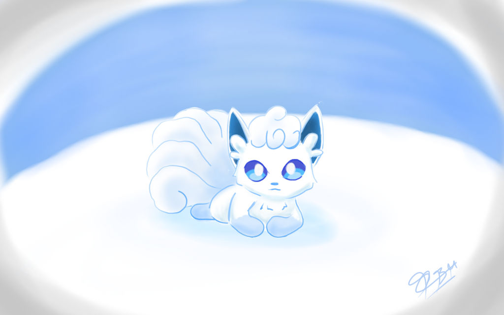 Snowy Alolan Vulpix by ElizabethLittle on DeviantArt