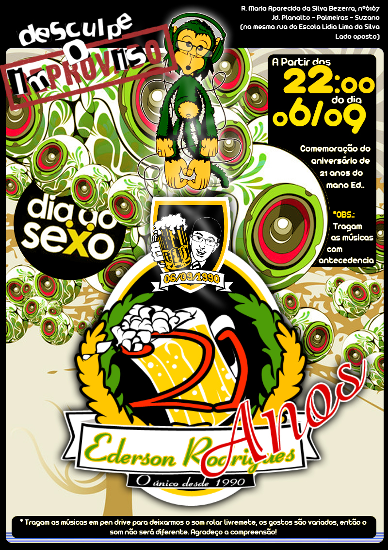 Flyer Meu aniversario 21 anos