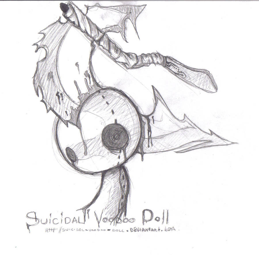 Кукла вуду тату эскиз