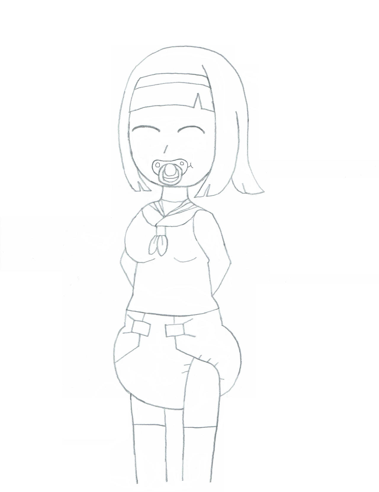 Pacifier Base Deviantart Brown hair girl wearing a diaper Pacifier version by Spider-Jack39 on ...