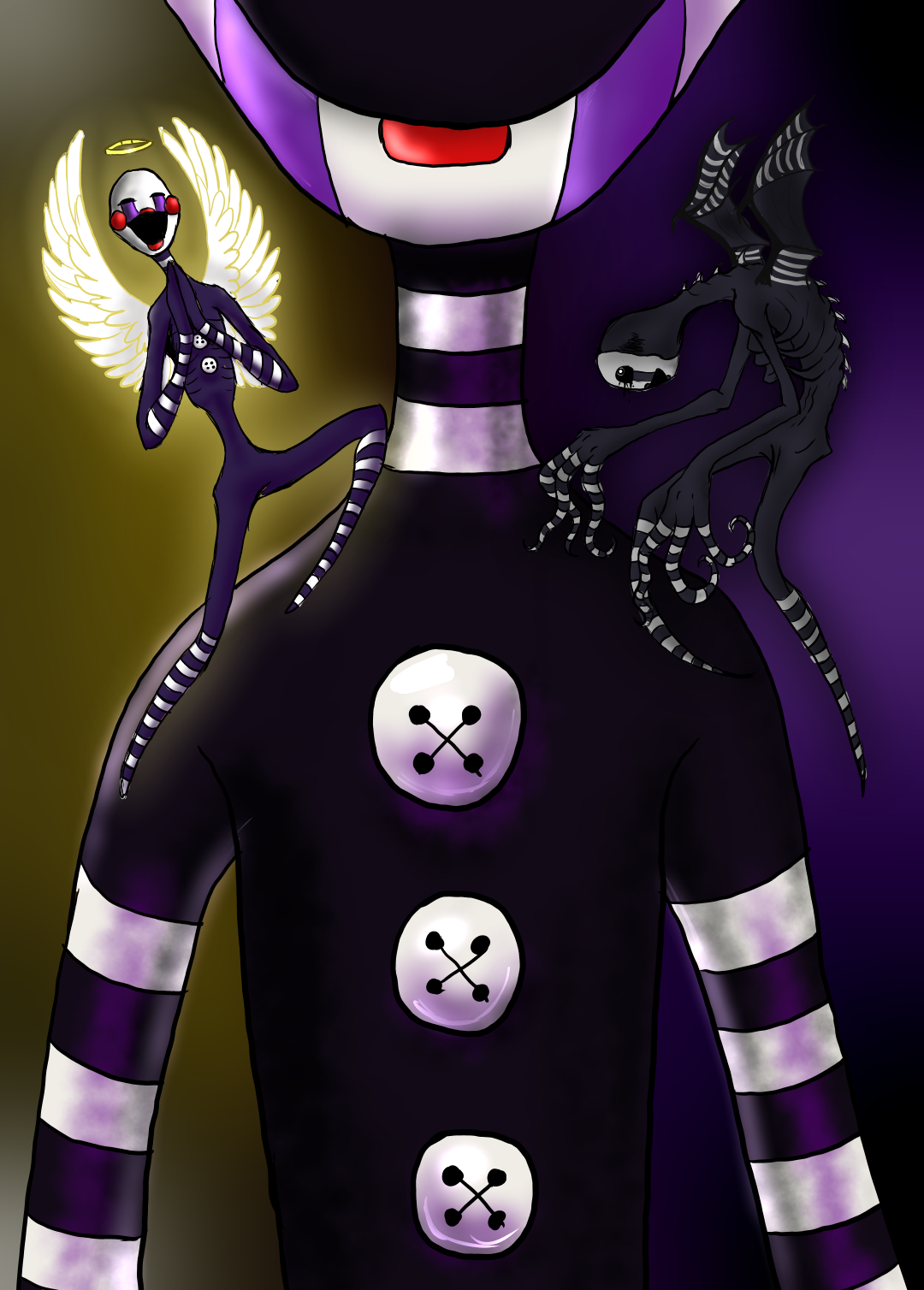 Puppet Cancer Angel Puppet Shoulder Angels by moondeer1616 on DeviantArt