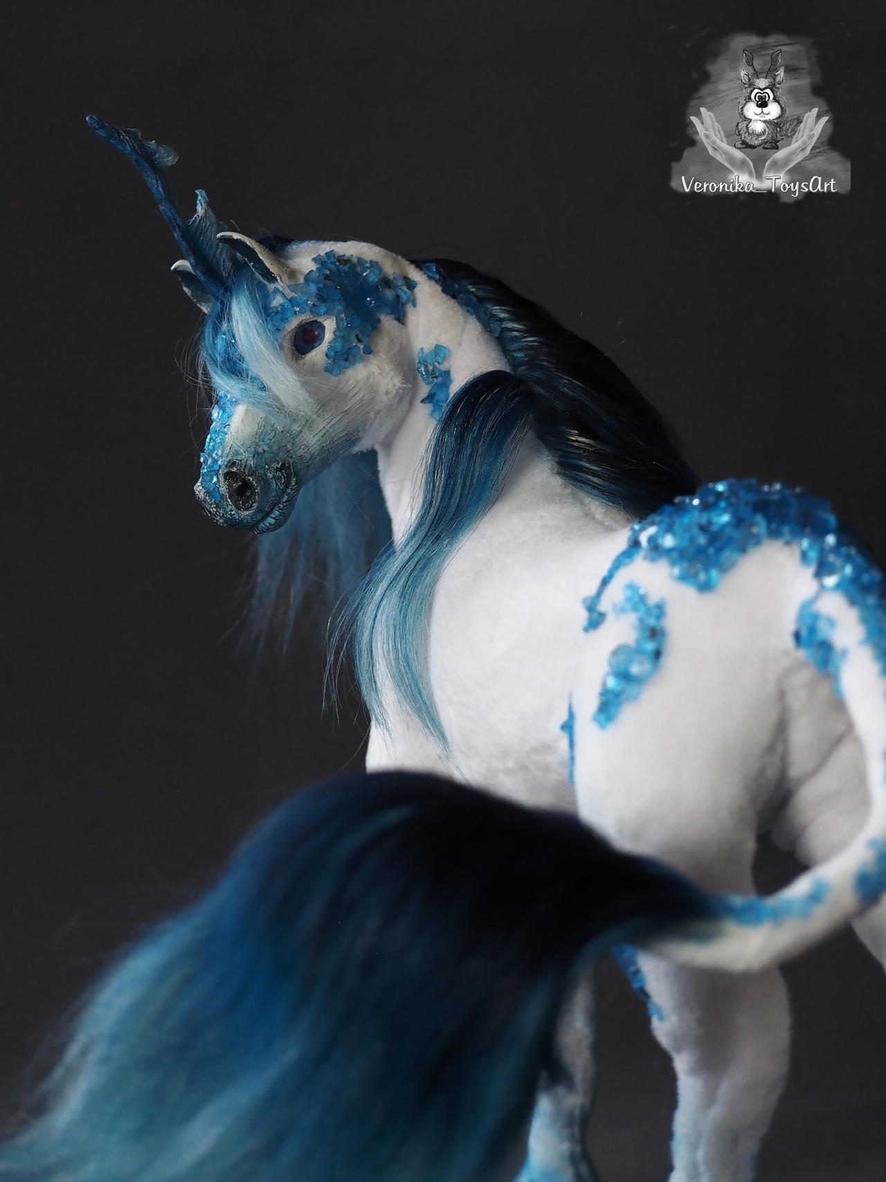 Blue Crystal Unicorn By VeronikaToysArt On DeviantArt blue-crystal-unicorn-by-veronikatoysart-on-deviantart