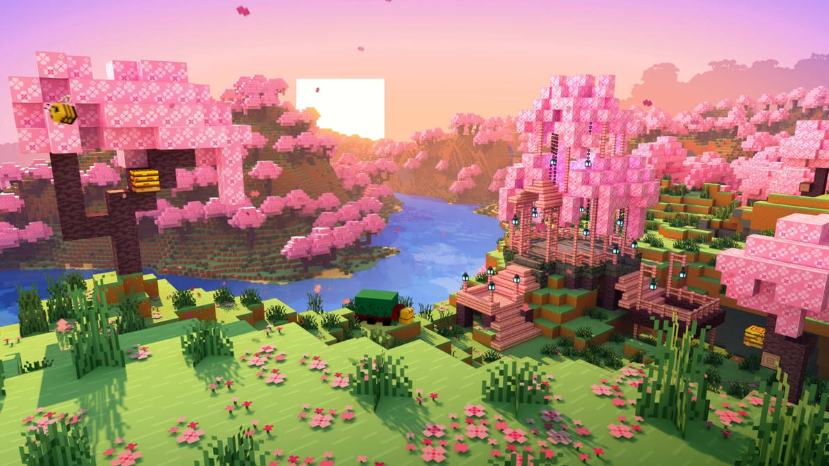 Minecraft Cherry Blossom trees by tsushimasDestiny on DeviantArt Minecraft Cherry Blossom trees by tsushimasDestiny on DeviantArt