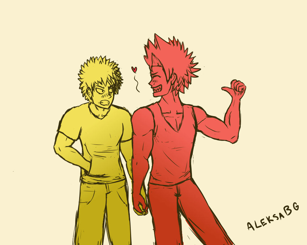 Bakushima (Bakugou x Kirishima) by AleksaBG on DeviantArt