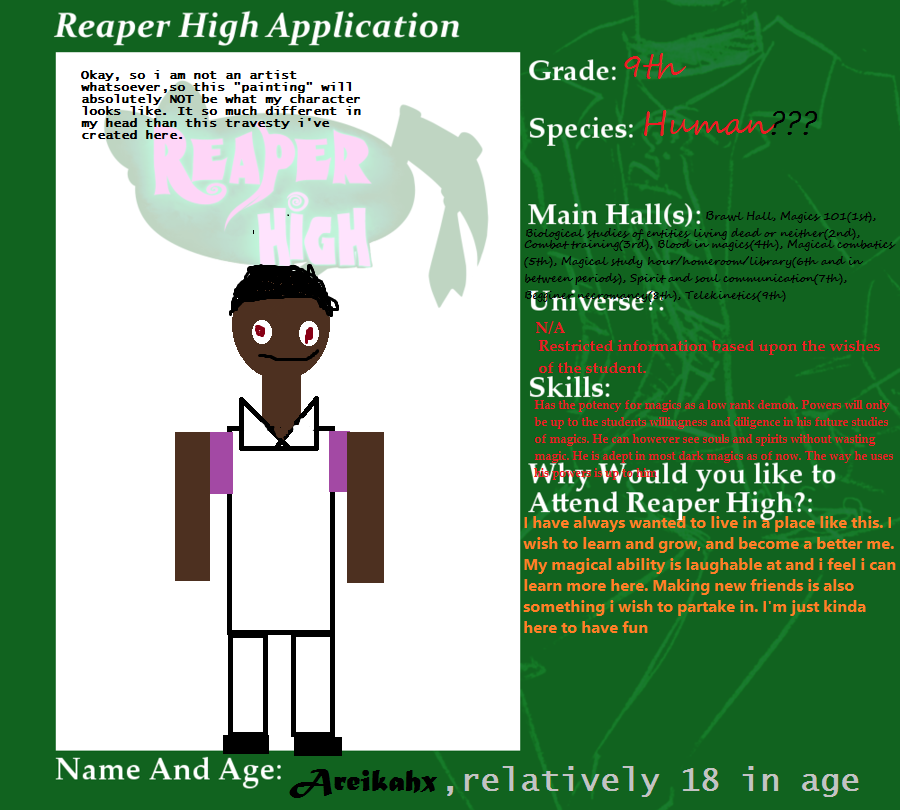 Reaper High Dark Green Application By Croxovergodd