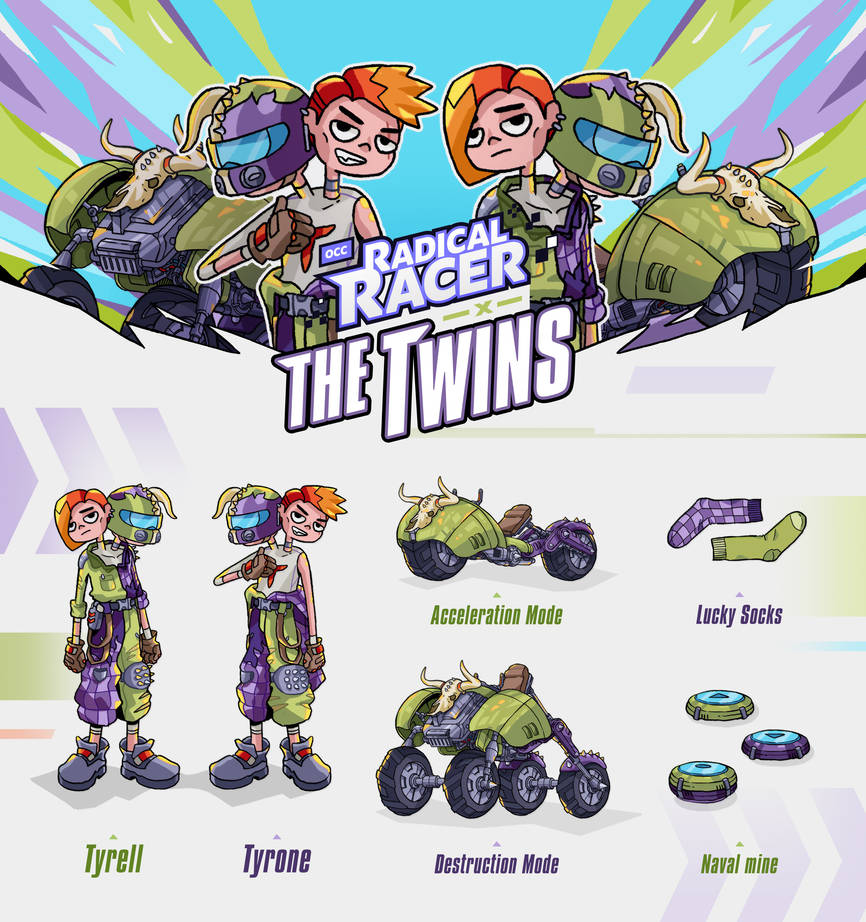 Radical Racer - The twins Tyrell and Tyrone by louisboo96 on DeviantArt