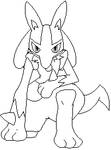 Free Lucario Lineart