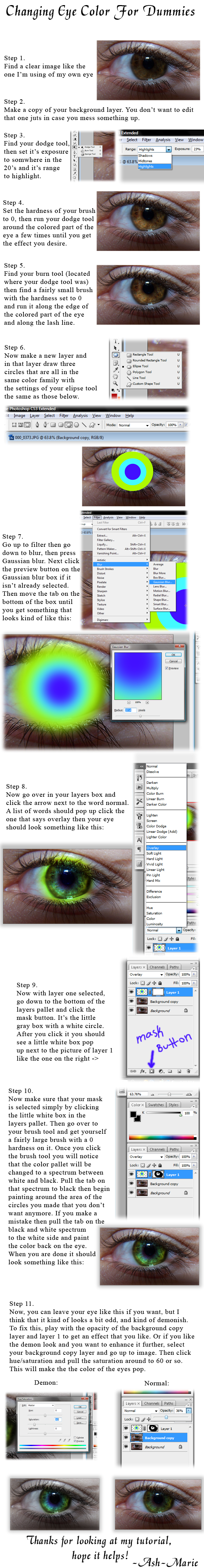 Eye Color Change Tutorial