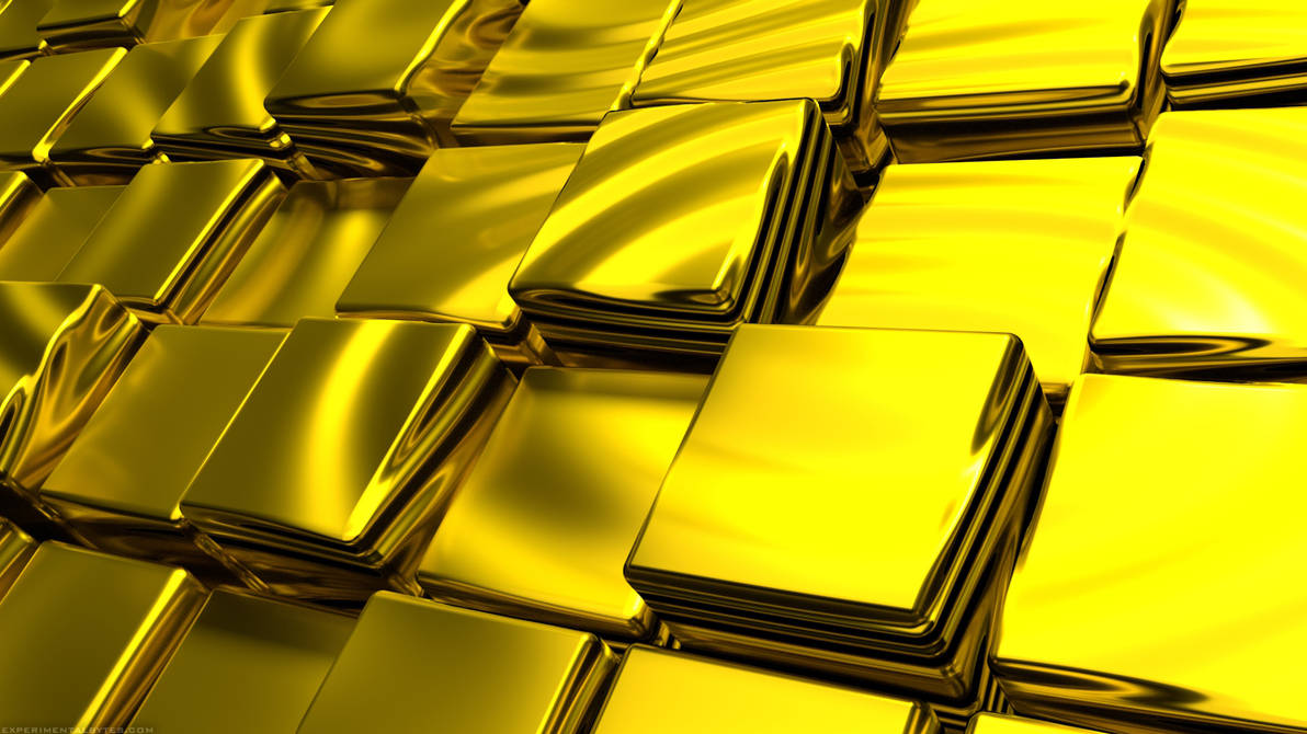 Golden distorted cubes by ExperimentalBytes on DeviantArt