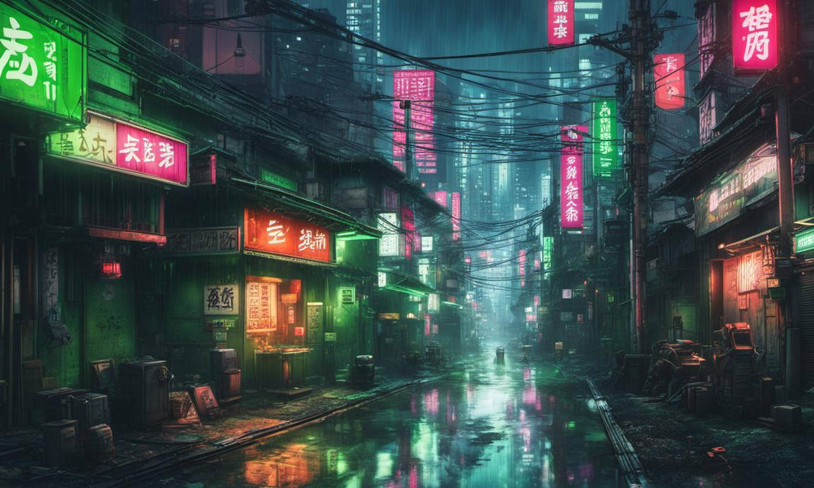Cyberpunk Japanese City Alley By Masterartist2022 On DeviantArt cyberpunk-japanese-city-alley-by-masterartist2022-on-deviantart