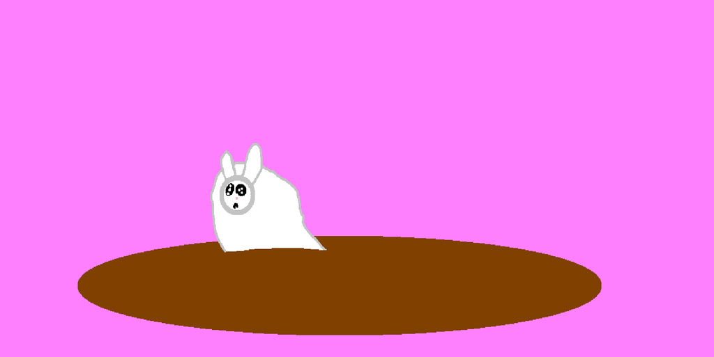 Angora Rabbit Sinking In Quicksand