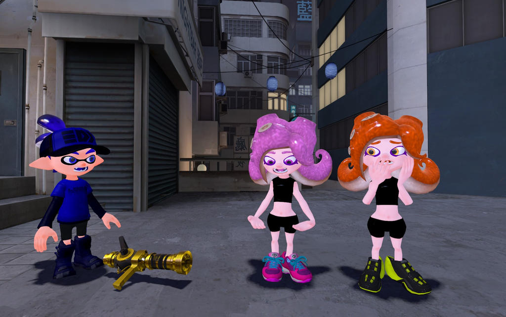 Octoling Emily and Octoling Orange! by CuteYoshiLover on DeviantArt