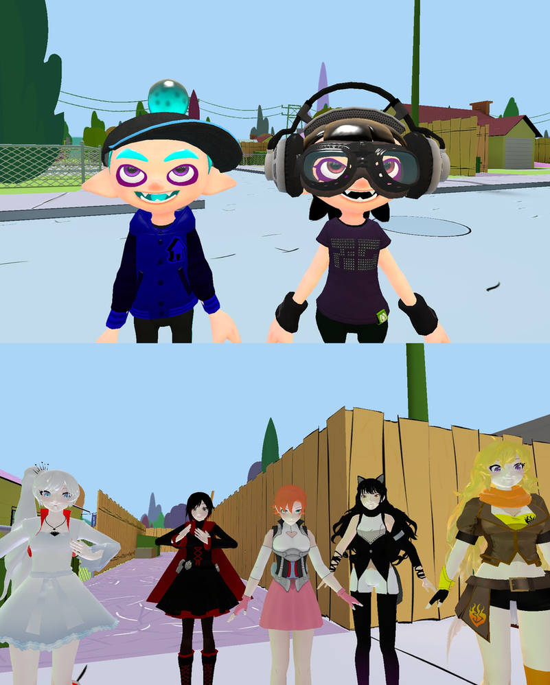 Rwby team meets Jay and Jay by CuteYoshiLover on DeviantArt