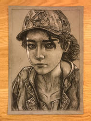 Clem Season 4 - Charcoal Drawing by Wolfgan