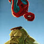 Spiderman and Hulk