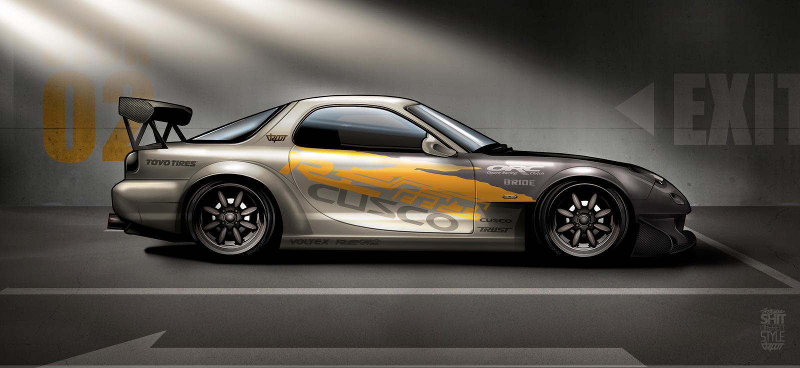 Pinstiped Rx7 WIP RX 7 vector base ps finish by depot-hdm on DeviantArt