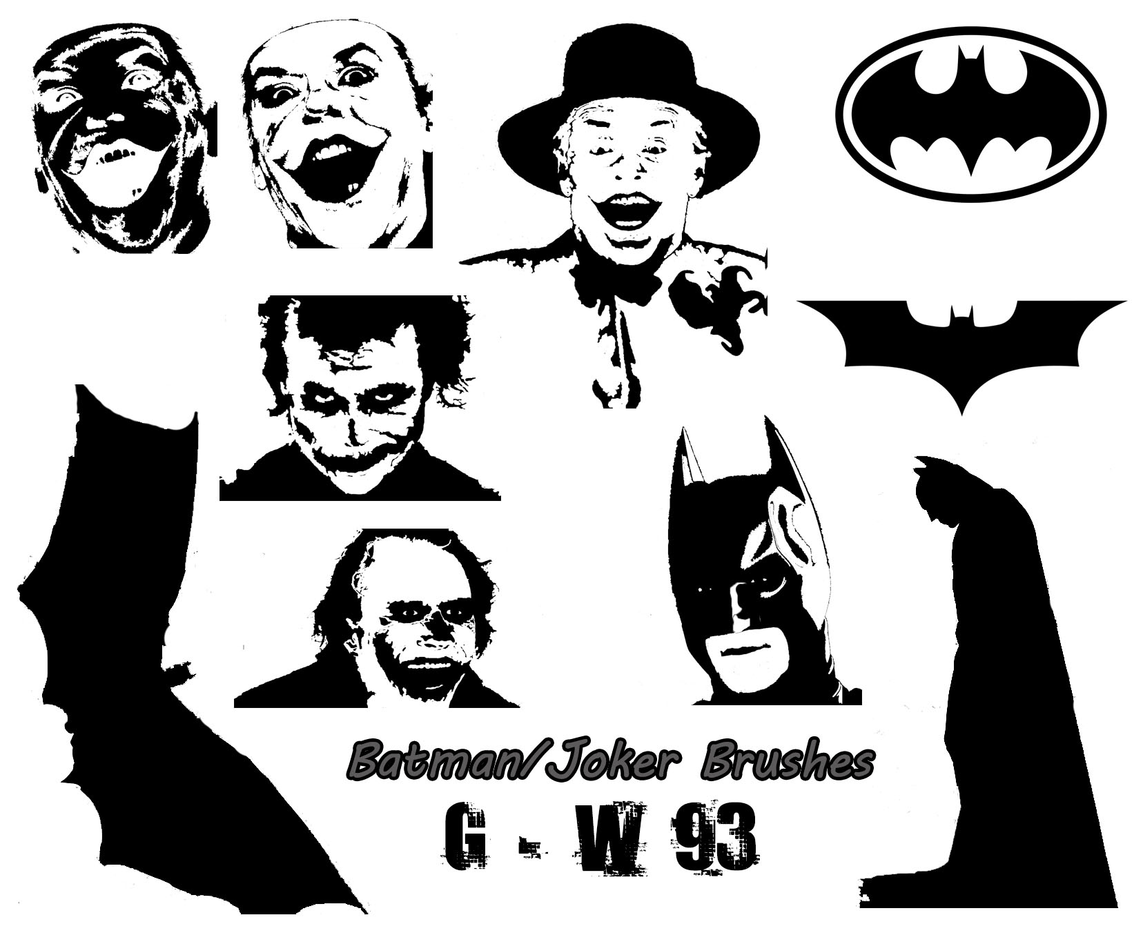 Batman And Joker Photoshop Brushes By G W93 On Deviantart Batman And Joker Photoshop Brushes By G W93 On Deviantart