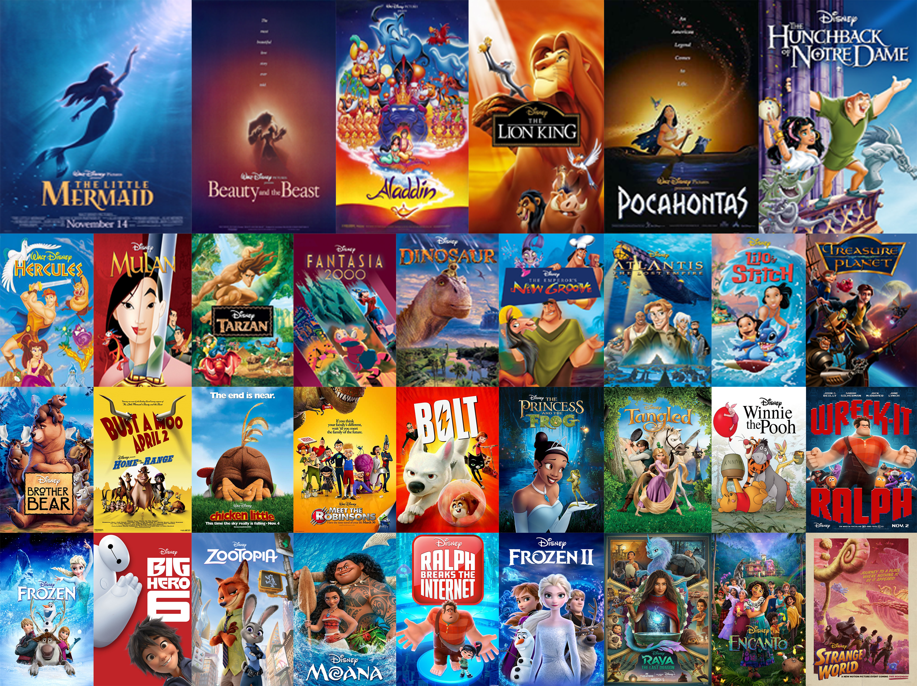 Walt Disney Feature Animation Collage by skymation on DeviantArt