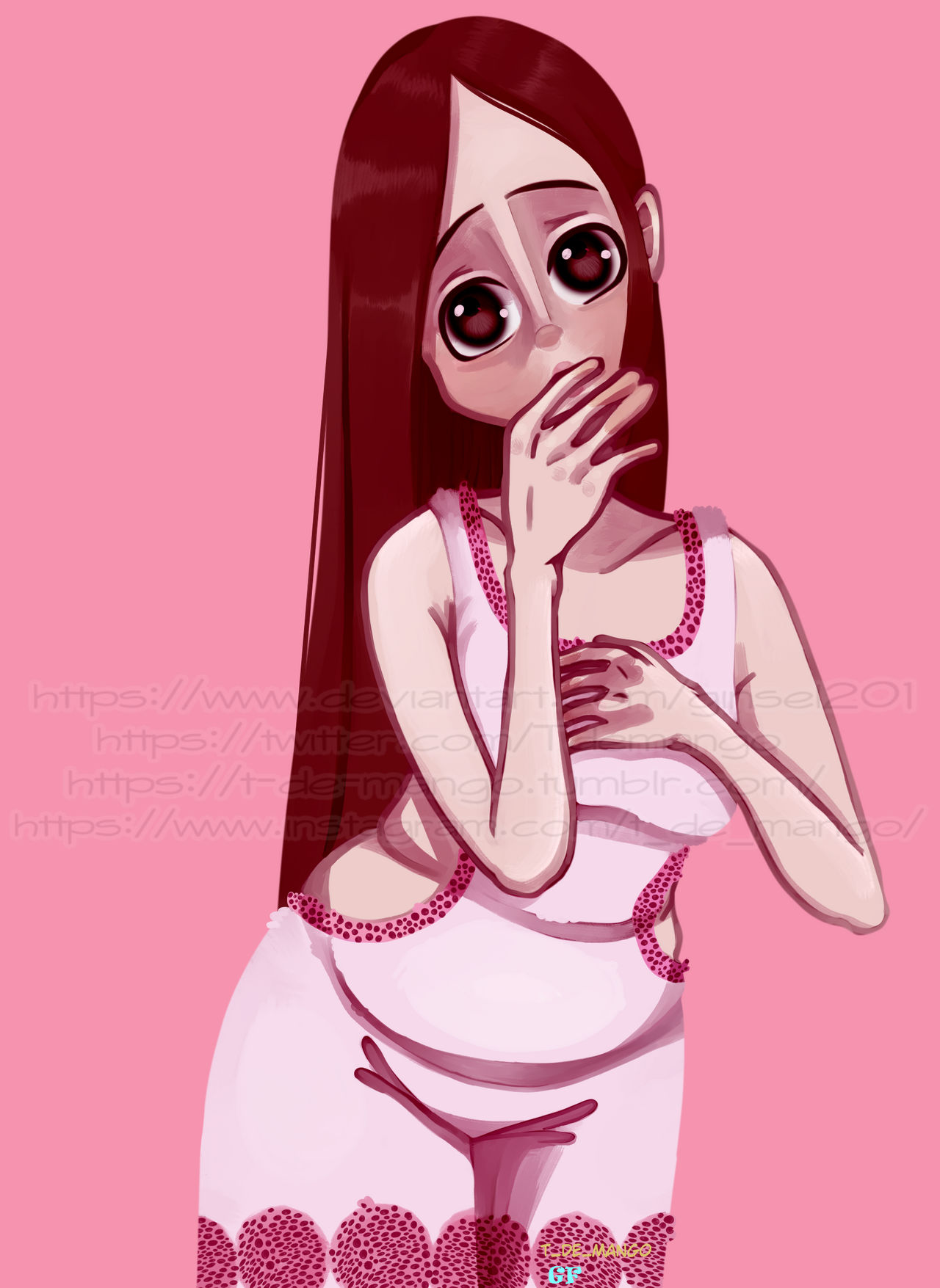 Mi oc con el outfit de Federica Davalos de Peluche by Gisel-Tdemango on