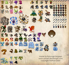 Various Pixel Monsters