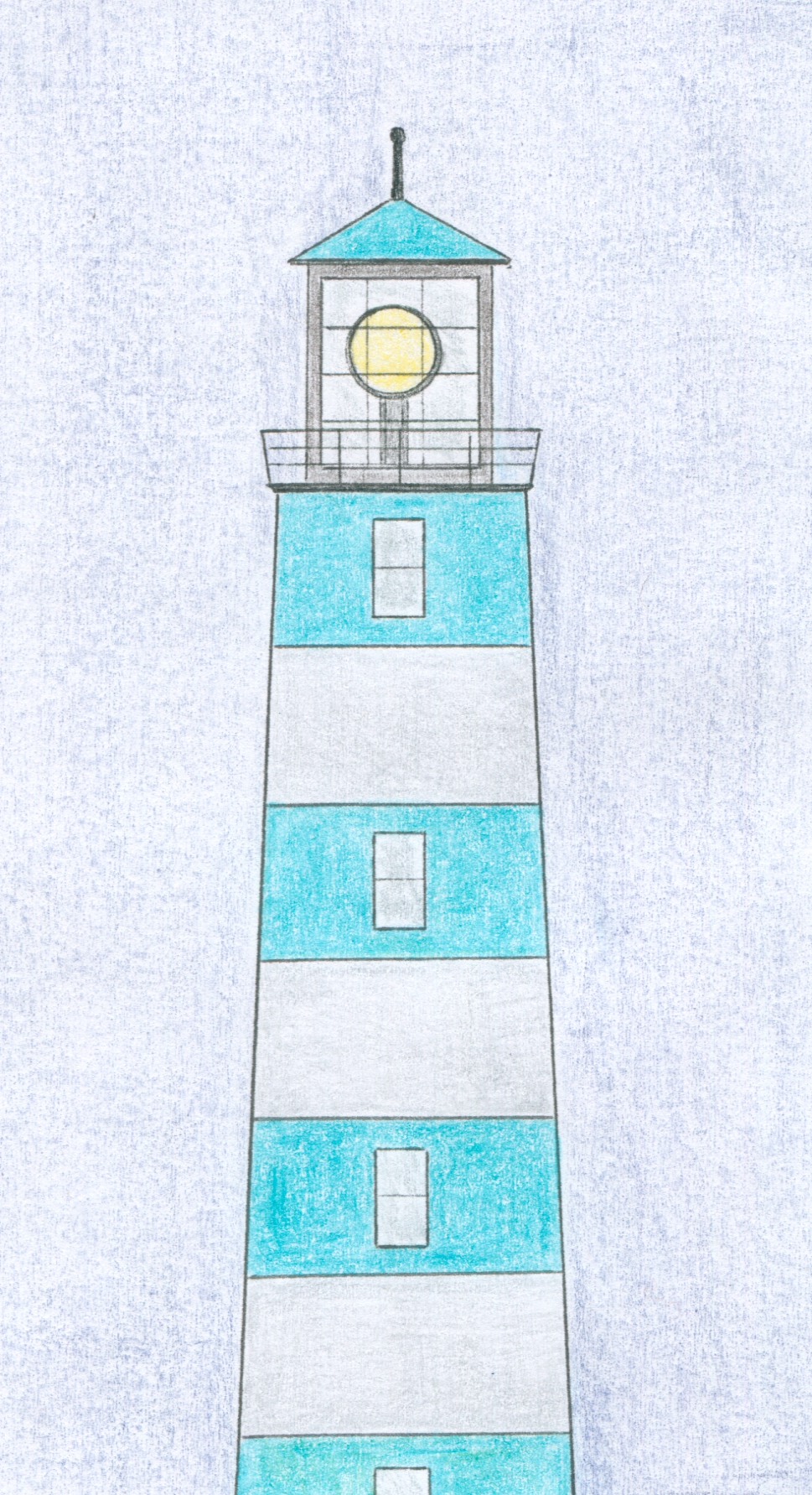 Lighthouse Line Art - Colored 1