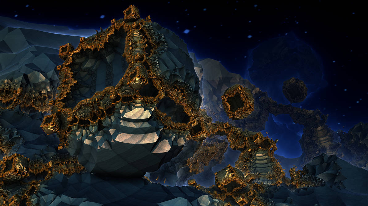 Golden Gates 3093 - Mandelbulb 3D fractal by schizo604