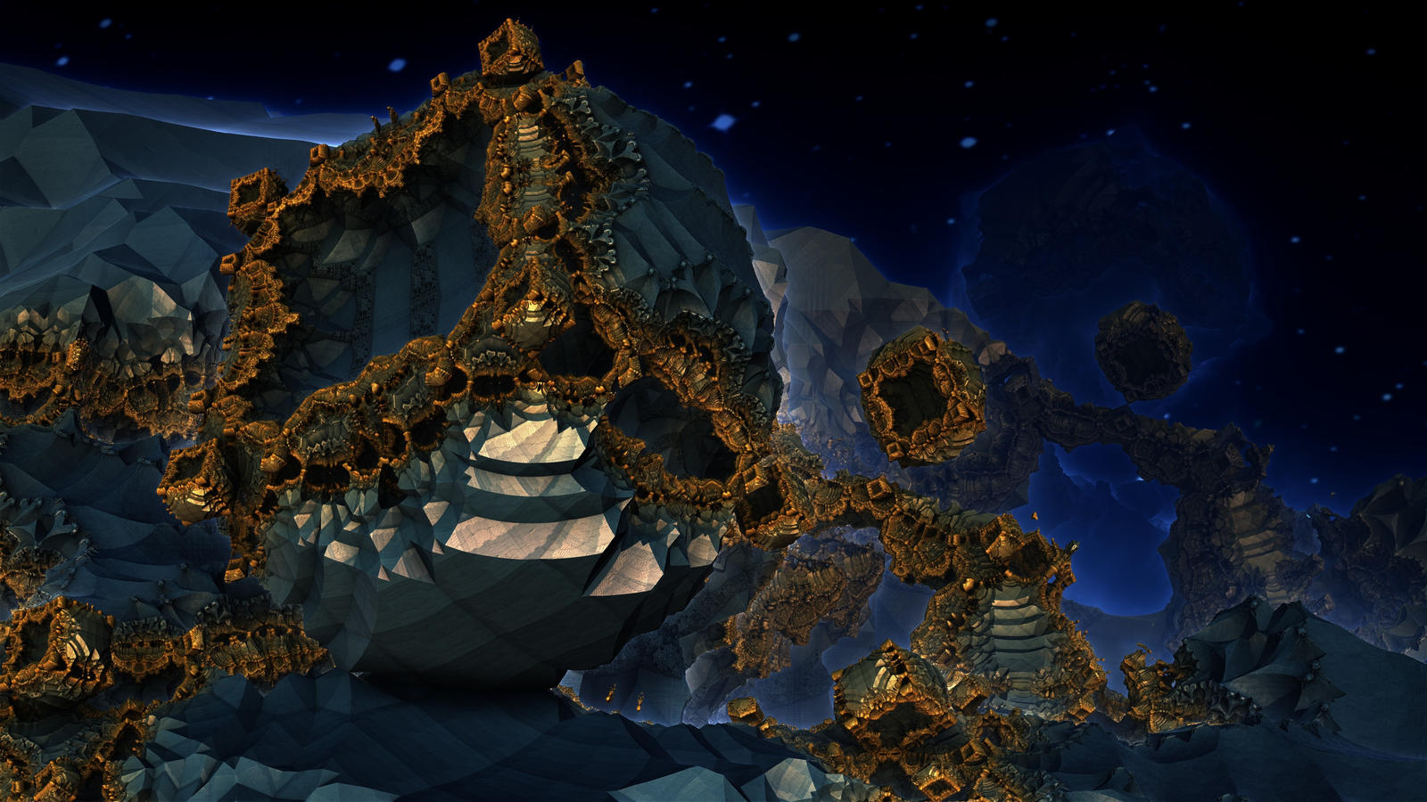 Golden Gates 3093 - Mandelbulb 3D fractal by schizo604