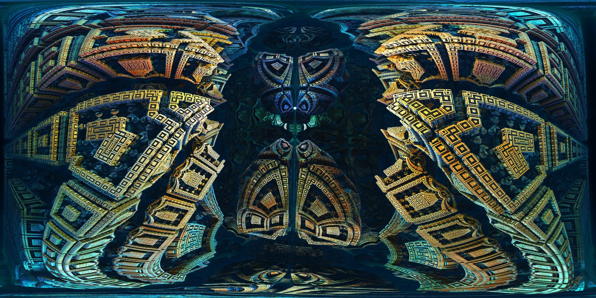 360 VR Descent into Fractal Core by schizo604