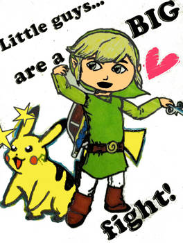 toon link and pikachu