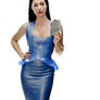 Monica Bellucci latex dress v4 (blue) 4