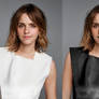 Emma Watson leather fake comparison